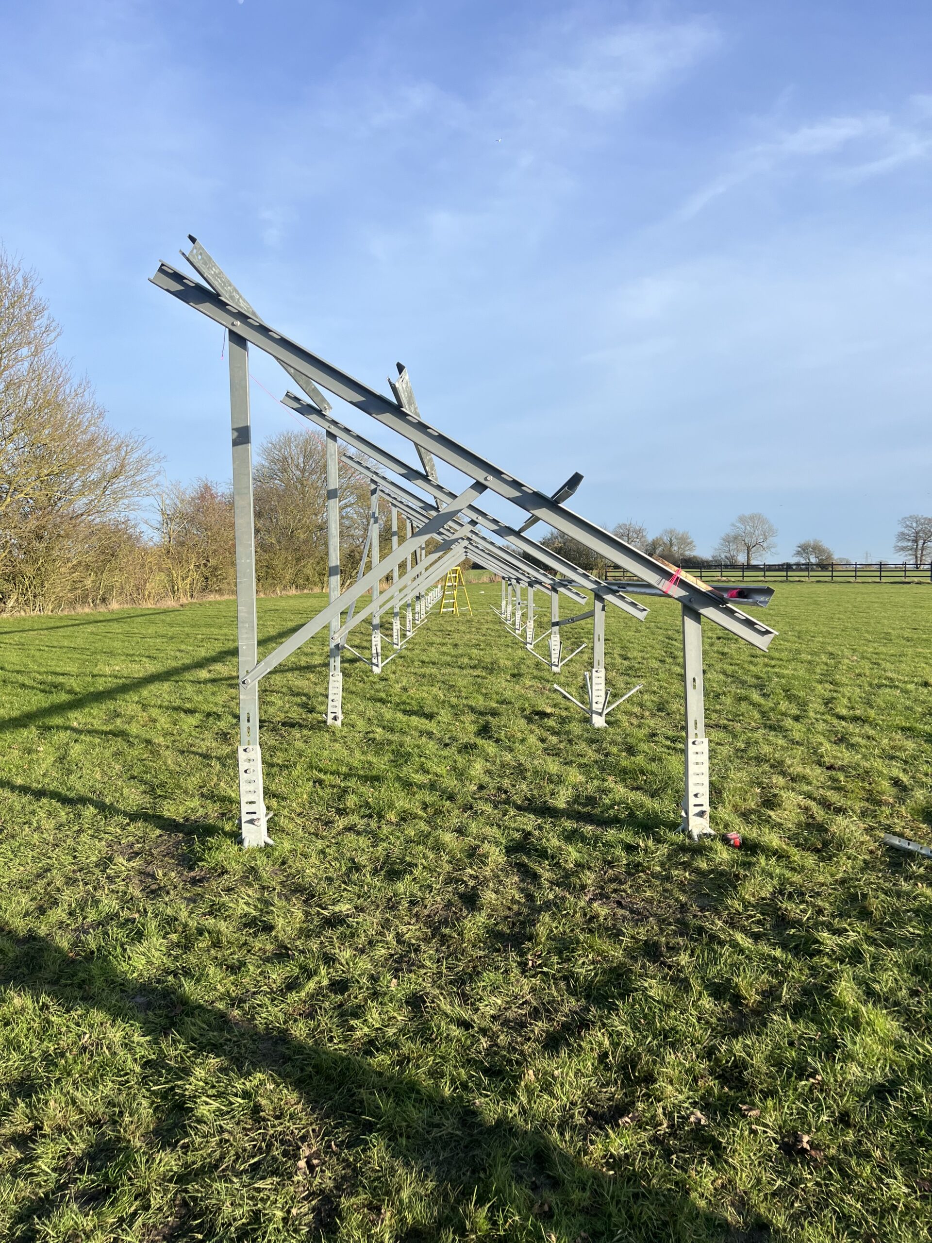 The Solorport mounting system during a recent ground mount solar install